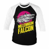 Millennium Falcon Retro Baseball 3/4 Sleeve Tee, Long Sleeve T-Shirt