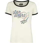 Star Wars - Disney T-shirt - Millenium Falcon Nostalgia - M - för Dam - naturfärgad