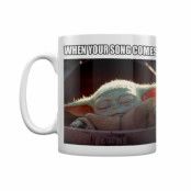 Baby Yoda, Mugg - When your song comes on