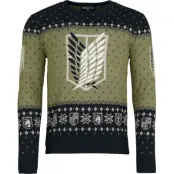 Attack On Titan - Anime Christmas jumper - Rebel Squad - S XXL - för Herr - flerfärgad