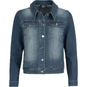 H&R London - Rockabilly Jeansjacka - Blue Rebel - XS 4XL - för Dam - blå