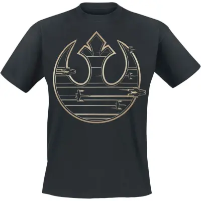 Star Wars - Disney Jersey - Episode - Gold Rebel Logo - S 3XL - för Herr - svart