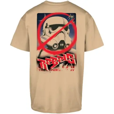 Star Wars - Disney Oversize T-shirt - Rebels - Poster - M XXL - för Herr - sand