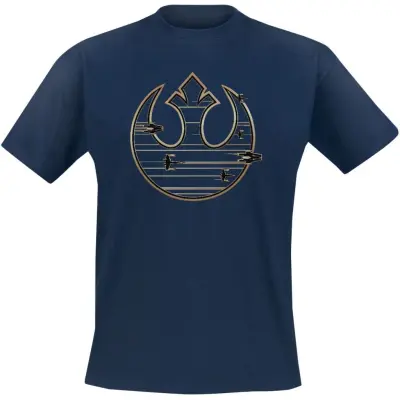 Star Wars - Disney T-shirt - Gold Rebel Logo - M XXL - för Herr - blå