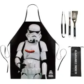 Original Stormtrooper Grill-set - BBQ Set (Grillzange, Grillgabel, Wender und Schürze inkl. Tragetasche) - för None - flerfärgad