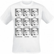 Star Wars T-shirt - Stormtrooper - Emotions - S 5XL - för Herr - vit