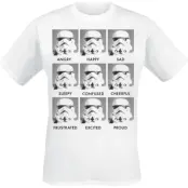 Star Wars - Disney T-shirt - Stormtrooper - Emotions - S 5XL - för Herr - vit