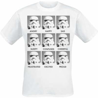 Star Wars - Disney T-shirt - Stormtrooper - Emotions - S 5XL - för Herr - vit