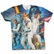 Star Wars Allover Retro Poster T-Shirt, T-Shirt