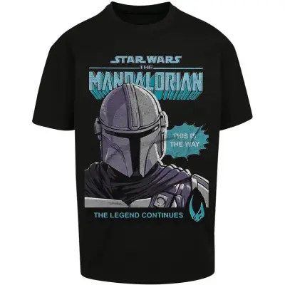 Star Wars - Disney Oversize T-shirt - The Mandalorian - Mando Legend Continues - M XXL - för Herr - svart