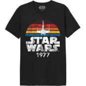 Star Wars - Disney T-shirt - 1977 - Millennium Falcon - S 5XL - för Herr - svart