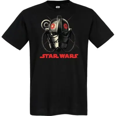 Star Wars - Disney T-shirt - Andor - Tie Avenger Helmet and Logo - S 5XL - för Herr - svart