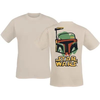 Star Wars - Disney T-shirt - Boba Fett - Doodle - S XXL - för Herr - naturfärgad