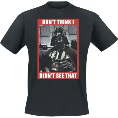 Star Wars - Disney T-shirt - Don't Think I Didn't See That - S XXL - för Herr - svart