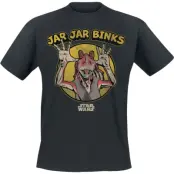 Star Wars - Disney T-shirt - Episode 1 Silly Jar Jar - M XXL - för Herr - svart