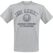 Star Wars - Disney T-shirt - Jedi Knight Collegiate - M XXL - för Herr - gråmelerad