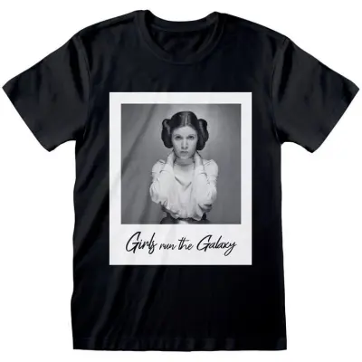 Star Wars - Disney T-shirt - Leia Girls Run The Galaxy - S XXL - för Herr - svart