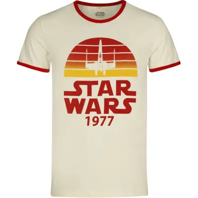 Star Wars - Disney T-shirt - Logo - M XXL - för Herr - vintage vit