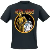 Star Wars - Disney T-shirt - R2-D2 And C-3PO Metal Head - M XXL - för Herr - svart