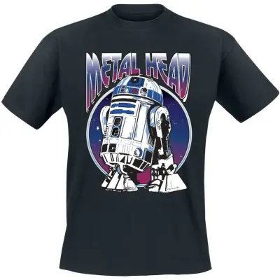 Star Wars - Disney T-shirt - R2-D2 Metal Head - M XXL - för Herr - svart