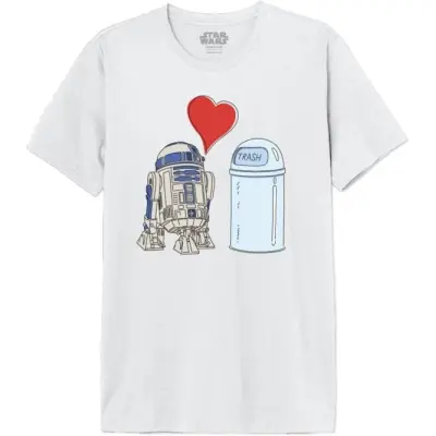 Star Wars - Disney T-shirt - R2D2 Love Trash - M XXL - för Herr - vit