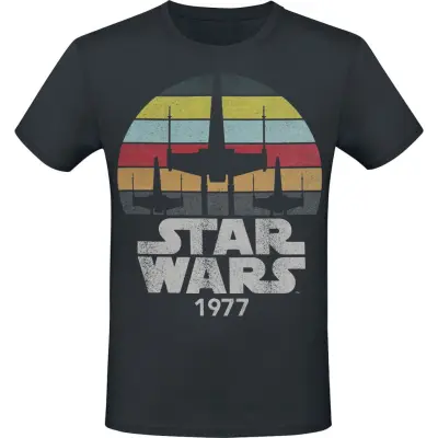 Star Wars - Disney T-shirt - Rainbow Retro - M XXL - för Herr - svart