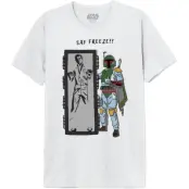 Star Wars - Disney T-shirt - Say Freeze - M XXL - för Herr - vit