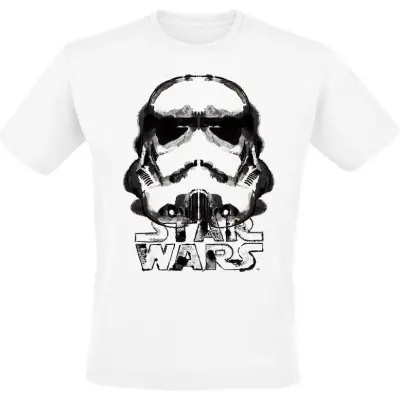Star Wars - Disney T-shirt - Stormtrooper - Ink Helmet - M XXL - för Herr - vit
