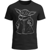 Star Wars - Disney T-shirt - The Madalorian - Grogu - S XXL - för Herr - svart