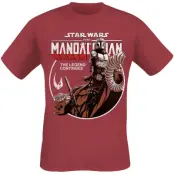Star Wars - Disney T-shirt - The Mandalorian - Circle - M XXL - för Herr - röd