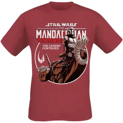 Star Wars - Disney T-shirt - The Mandalorian - Circle - M XXL - för Herr - röd