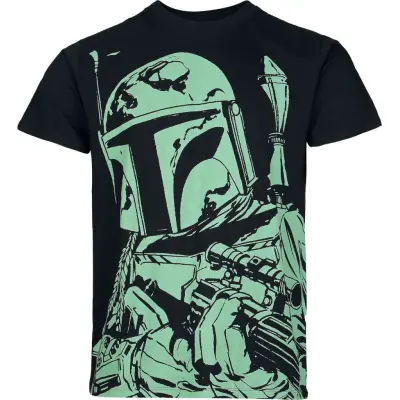 Star Wars - Disney T-shirt - The Mandalorian Green - S XXL - för Herr - svart