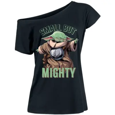 Star Wars - Disney T-shirt - The Mandalorian - Grogu - Small But Mighty - Grogu - S 5XL - för Dam - svart