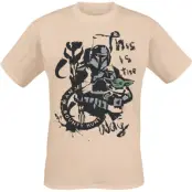 Star Wars - Disney T-shirt - The Mandalorian - This Is The Way - Painted - M XXL - för Herr - sand
