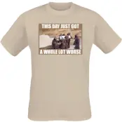 Star Wars - Disney T-shirt - This Day got Worse - M XXL - för Herr - sand