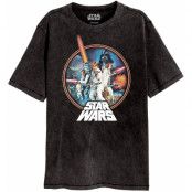Star Wars - Retro Circle Acid Wash T-Shirt