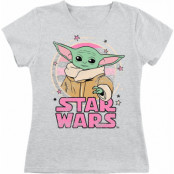 Star Wars T-shirt - Barn - Starry - Grogu - 116 152 - för barn - ljusgråmelerad