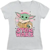 Star Wars - Disney T-shirt - Barn - Starry - Grogu - 116 152 - för barn - ljusgråmelerad