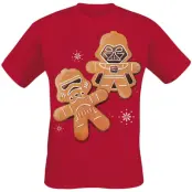 Star Wars T-shirt - Christmas Cookies - L XXL - för Herr - röd