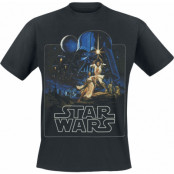 Star Wars - Disney T-shirt - Episode 4 - A New Hope - Classic Poster - S XXL - för Herr - svart