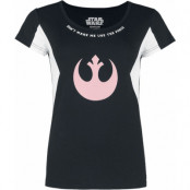 Star Wars T-shirt - S M - för Dam - svart/vit