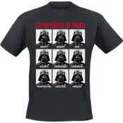Star Wars T-shirt - Vaders ansiktsuttryck - S XXL - för Herr - svart