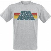 Star Wars T-shirt - Vintage 77 - S 5XL - för Herr - gråmelerad