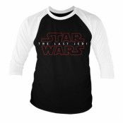 Star Wars - The Last Jedi Logo Black Baseball 3/4 Sleeve Tee, Long Sleeve T-Shirt