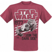 Star Wars T-shirt - Dark Side Tie Fighter - XL - för Herr - röd