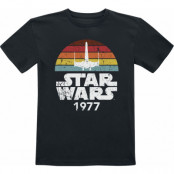 Star Wars T-shirt - Barn - Rainbow X-Wing 1977 - 104 164 - för barn - svart