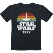 Star Wars - Disney T-shirt - Barn - Rainbow X-Wing 1977 - 104 128 - för barn - svart