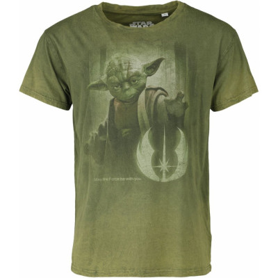 Star Wars T-shirt - Yoda - May The Force Be With You - S 3XL - för Herr - grön