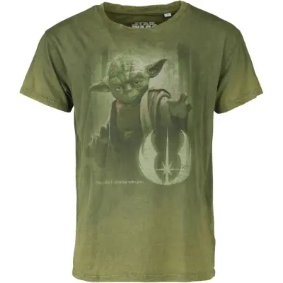 Star Wars T-shirt - Yoda - May The Force Be With You - S 3XL - för Herr - grön