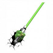 Star Wars Yoda Lasersvärd 3D Vägglampa